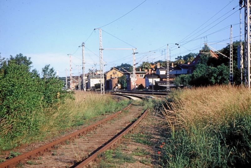 Blick zurück zum Bahnhof Paulinenaue