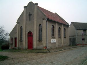 Die katholische Kirche in Friesack. 
