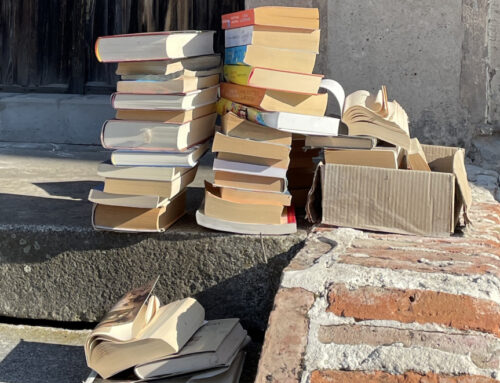 Wieder Bücher vor dem Bahnhof